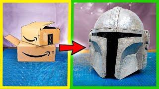 How to Make an amazing Mandalorian Helmet with CARDBOARD!