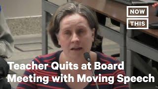 Teacher Resigns During Kansas School Board Meeting With Powerful Speech | NowThis