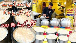 Gujrat Milk Shop Moon Market Iqbal Town Lahore | Khoye Malai Wala Thanda Doodh Lahore Mein!