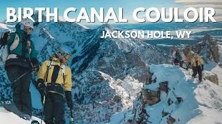 Jim & Mads Ski "The Birth Canal” Couloir in Jackson Hole, WY