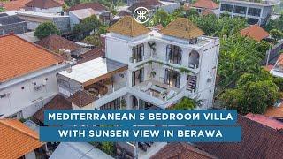 Mediterranean Style 5-Bedroom Villa with Sunset View in Canggu