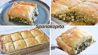 THE WORLD BEST SPANAKOPITA GREEK SPINACH FETA PHILLO/PHYLLO PIE !