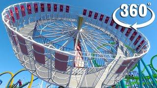 VR 360 Theme Park Round Up Spin Ride Roller Coaster video for Oculus HTC