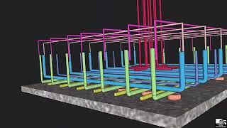 3D Animation of Isolated Footing || Spread Footing || Pad Footing