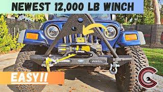 Jeep LJ Episode 9: Best WINCH for the money?! Novawinch Stinger 12k Winch INSTALL