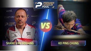 SHANE VAN BOENING  VS  KO PING CHUNG | 2024 PREMIER LEAGUE POOL #billiards  #highlights #nineball