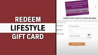 How To Redeem Lifestyle Gift Card Online | Use Lifestyle Gift Card