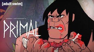 Mira Cooks for Spear and Fang | Genndy Tartakovsky's Primal | adult swim