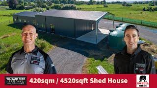 Building a Modern 420sqm Barndominium Shed Home - Jason & Sean take you on a tour of whats involved.