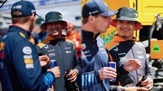 Max Verstappen & Lando Norris chilling together like friends again | Driver's Parade #BritishGP BTS