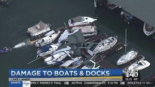 Storms cause major damage to boats, docks on Lake Lanier