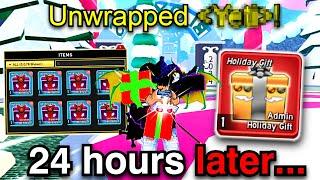 I Opened Blox Fruits Christmas Presents For 24 HOURS In NEW Event!