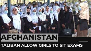 Afghan girls sit exams despite not attending schools for a year