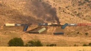 Грузовой поезд сошел с рельсов в Туркестанской области