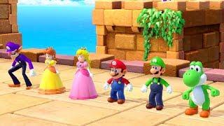 Super Mario Party Minigames - Mario vs Luigi vs Bowser vs Wario