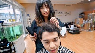 Vlog Haircut by Beautiful Lady Barber Magelang, Indonesia  Comma hairstyle