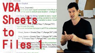 Excel VBA to Separate Worksheets to Files 1/3 - Excel VBA for Beginners