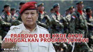 PRABOWO BERI KODE AKAN TINGGALKAN PROGRAM JOKOWI