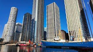 [4K] Canary Wharf  | Wood Wharf | London Walking Tour