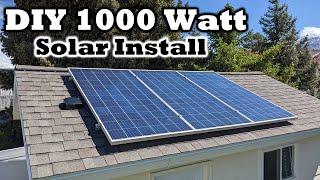 A DIY Solar Install YOU CAN DO!! - 1000 Watts of Power - Off Grid - Power Outage - Reduce Power Bill