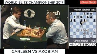 CARLSEN VS AKOBIAN || WORLD BLITZ CHAMPIONSHIP 2017