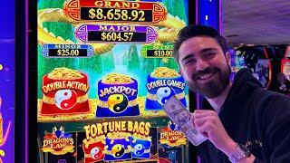 Chasing a FORTUNE on this Dragons Law Fortune Bags Slot