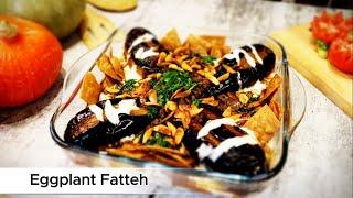 Fattet Makdous - Delicious Traditional Syrian Recipe - Eggplant Fatteh Recipe.