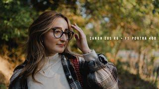 Fall Portrait Photography | Canon r6 + Canon F1 Portra 400