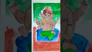 watercolour ganesha drawing from yash arts