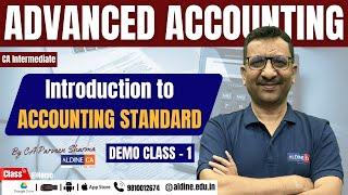 INTRODUCTION TO AS | DEMO CLASS-1 | ADVANCED ACCOUNTING FOR MAY'25 & SEP'25 EXAMS @AldineHO