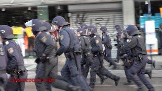 AUSNAHMEZUSTAND in Wien Favoriten | Polizei stürmt GEGENDEMO