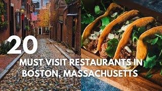 20 Must-Visit Restaurants In Boston, Massachusetts | The Ultimate Travel Guide