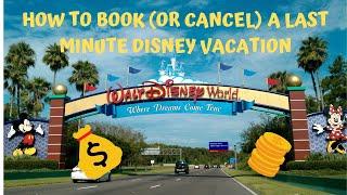 How to Book (or Cancel) a Last Minute Disney Vacation!