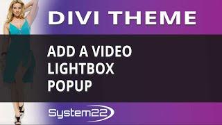 Divi Theme Add A Video Lightbox Popup