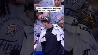 Thunder put the towels on Coach Daigneault 