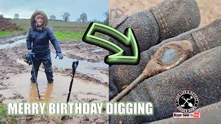 Merry Birthday Mud Digging in the UK | Metal Detecting Hardcore