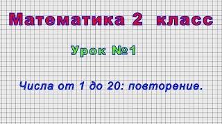 Математика 2 класс (Урок№1 - Числа от 1 до 20: повторение.)