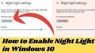 How to Enable Night Light in Windows 10 | Troubleshootmypc