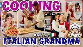 COOKING ITALIAN FOOD | Ft. Italian Grandma | thejathangu