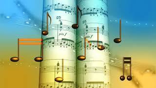 Golden Music Notes, Sounds, No Copyright, Copyright Free Video, Motion Graphics, Background Video 1