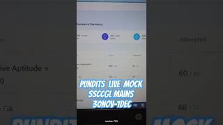 The pundits Live mocktarget ssccgl mains #ssc #ssccgl #sscchsl #mocktest #shorts #exam #motivation