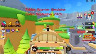 Roblox Warrior Simulator Codes September 2024