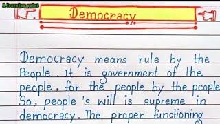 write an essay on democracy in English/democracy per nibandh/essay on democracy/