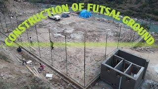 Construction of Futsal ground | Artificial Turf | futsal lighting | futsal base preparation| Part-1