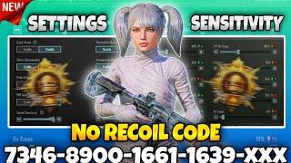 NEW UPDATE !! NO RECOIL SENSITIVITY CODE 2024  | COPY & USE  | PUBG/BGMI.