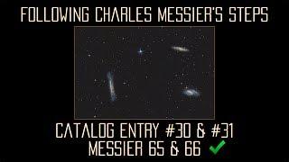 Messier Catalog Entry #30 & #31/110 - M65 & M66 - The Leo Triplet in Leo (DSLR Astrophotography)