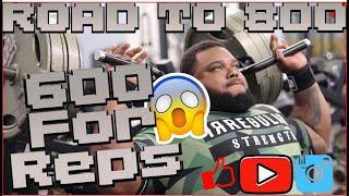 600 LBS B.P FOR MULTIPLE REPS! | ROAD TO 800 | *MUST WATCH* | IRREGULAR STRENGTH | JULIUS MADDOX