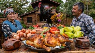 Hangroasted Chicken on Special Wood Grill | Unique Flavor and Cooking Method