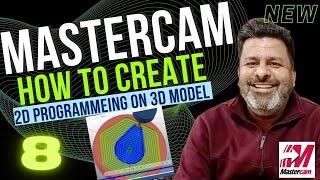 How can I create a 2D programming for a 3D model using Mastercam wireframe drg 15 |Mastercam 3d