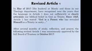 The Moody Bible Institute confused Trinitarian Confession of Faith